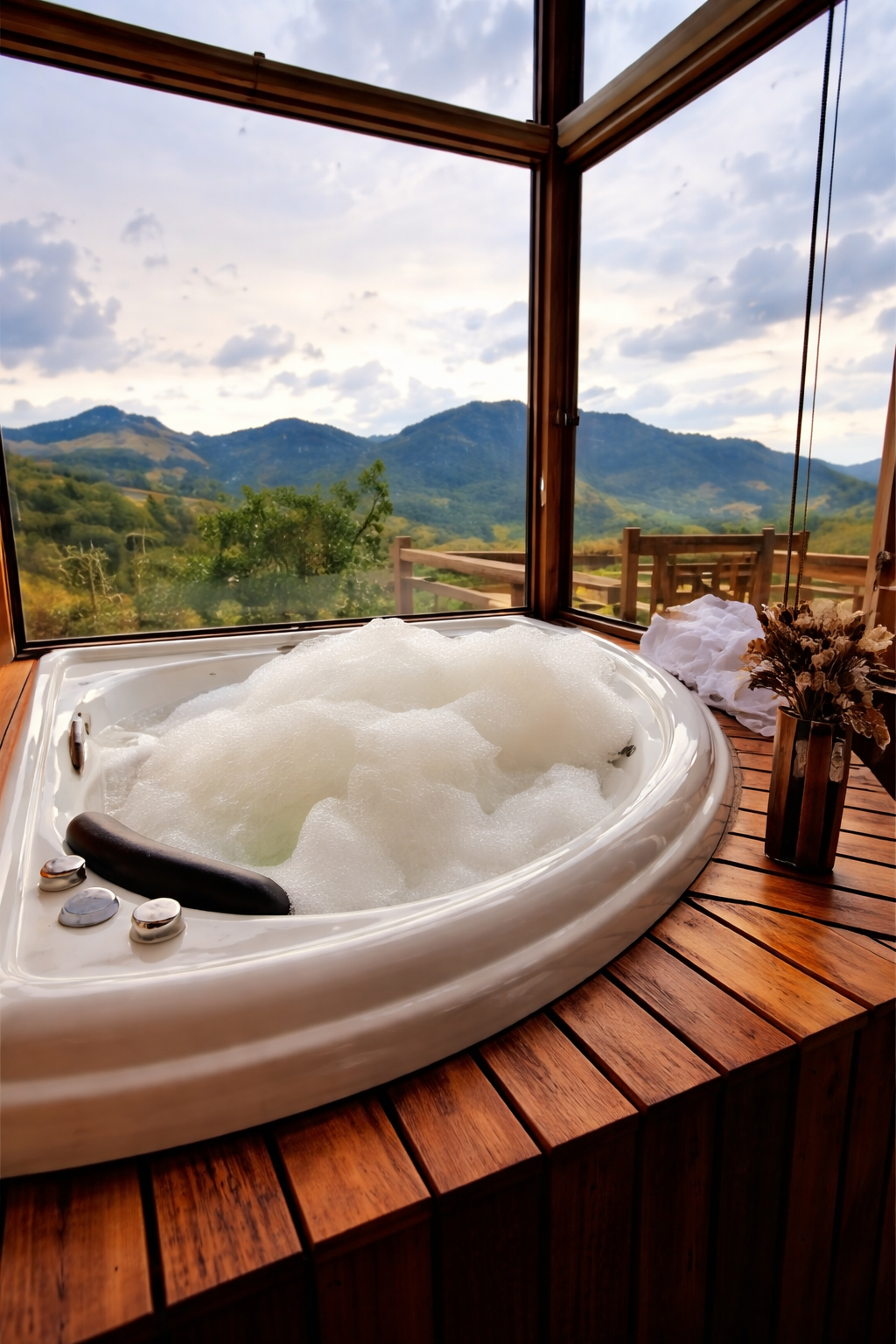 Banheira de Hidromassagem com Vista Panorâmica